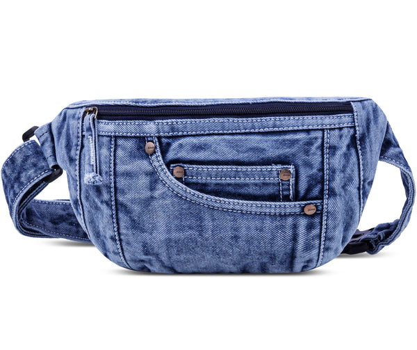 ZAINTO® Premium Denim Fanny Pack,Waist Bag for Men & Women