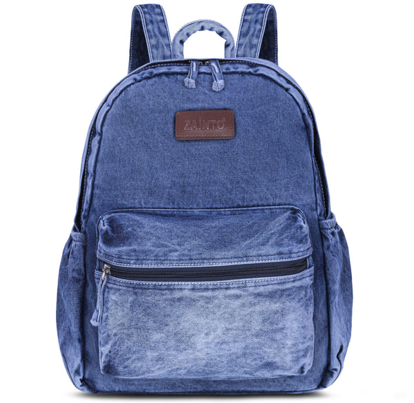 ZAINTO® Women's Denim Laptop Backpack | Eco-Friendly Office & Work Bag with Laptop Sleeve | Stylish Lightweight Professional Bag for Women | Travel, Business, School & Daily Use