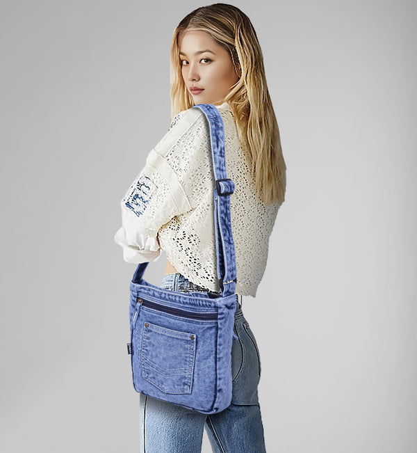 ZAINTO Denim Cross-Body sling Bag for men and women