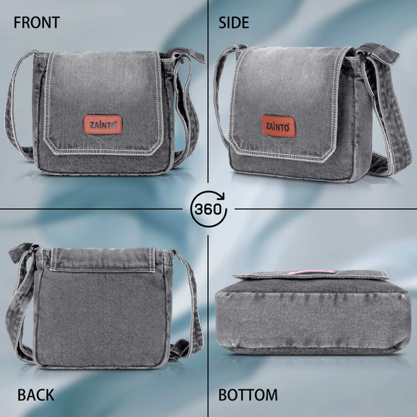 ZAINTO Premium Denim Sling Bag for Women