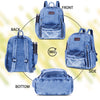 ZAINTO® Denim Backpack for Women | Stylish College Bag | Eco-Friendly Upcycled Office Backpack | Lightweight Blue Jeans Bag for Girls | Vintage, Durable & Spacious Daily Backpack