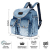 Stylish Denim Flap Backpack for Women & Men