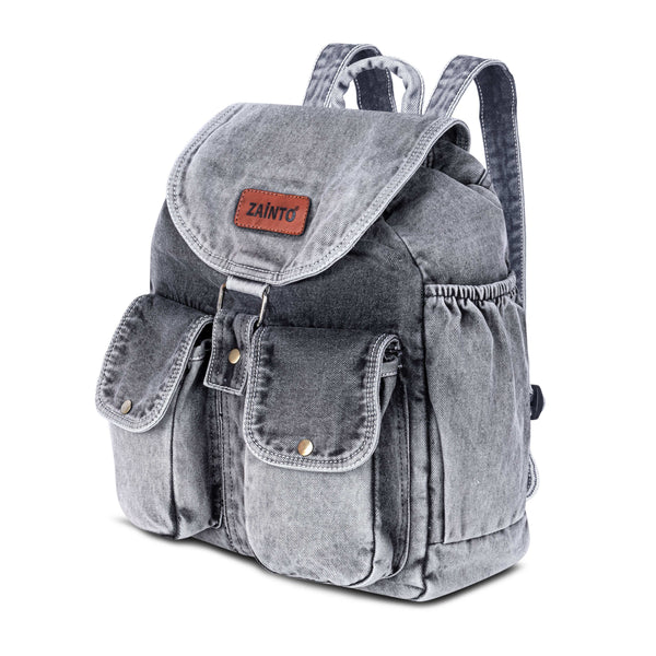 ZAINTO Denim Backpacks for men and women Stylish Outdoor Travel bag