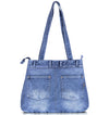 ZAINTO® Women's Denim Tote Bag with Zip Closure | Stylish, Spacious & Durable Shoulder Bag for College, Work & Travel | Eco-Friendly, Lightweight & Reusable Blue Jean Handbag