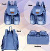 Stylish Denim Flap Backpack for Women & Men