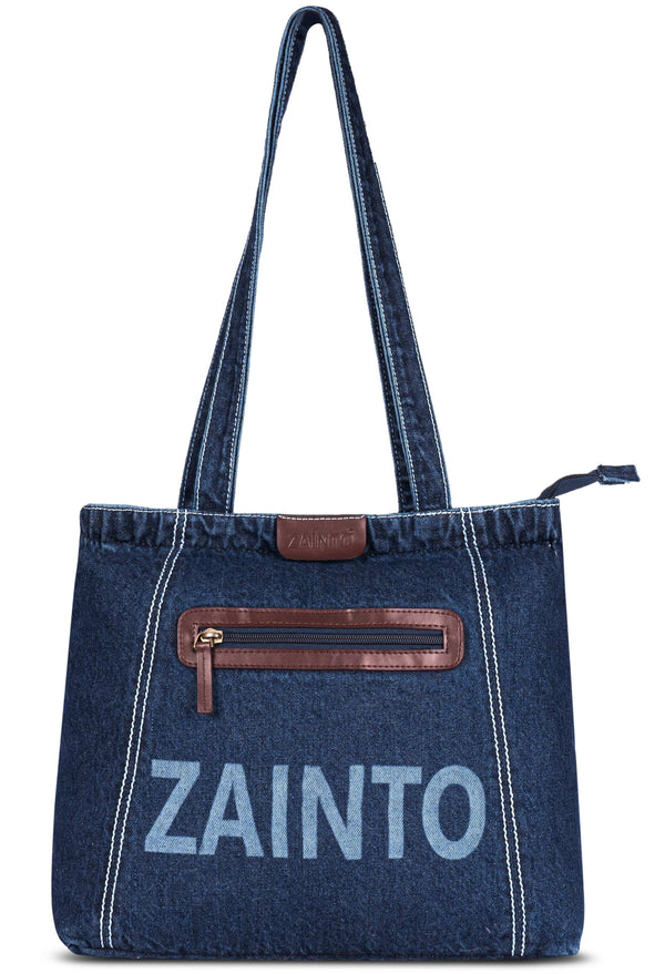 ZAINTO Premium Denim Tote Bag for women