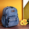 ZAINTO Denim Backpacks for women Stylish Outdoor Travel Commute Daypack Large Capacity Schoolbag College Students Junior High School Students Bookbag