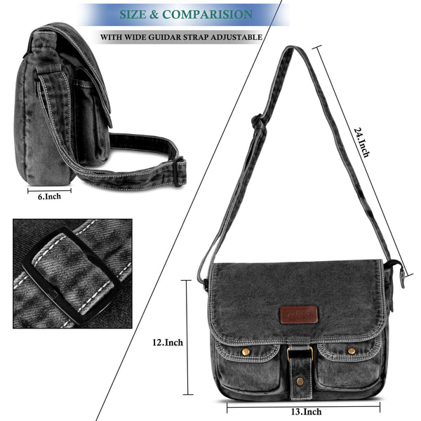 ZAINTO Denim Sling Bag for women and men, crossbody bag