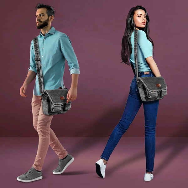 ZAINTO Denim Sling Bag for women and men, crossbody bag