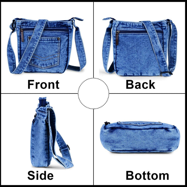 ZAINTO Denim Cross-Body sling Bag for men and women