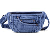 Denim Waist Bag, Cross Body Travel Pouch for Men, Women