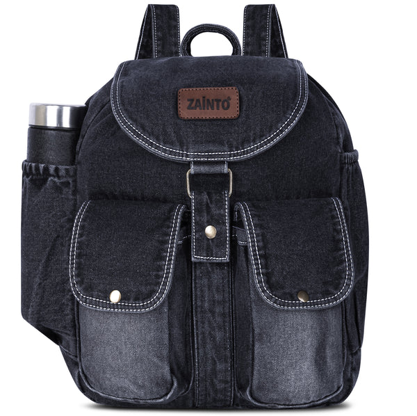 ZAINTO Stylish Denim Flap Backpack for Women & Men – Lightweight, Durable, and Spacious Bag for Travel, School, or Daily Use bag for women