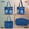 ZAINTO Premium Denim Tote Bag for Women & Girls – Eco-Friendly, Stylish & Spacious Handbag – Washable Like Jeans