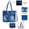 ZAINTO Premium Denim Tote Bag for Women & Girls – Eco-Friendly, Stylish & Spacious Handbag – Washable Like Jeans