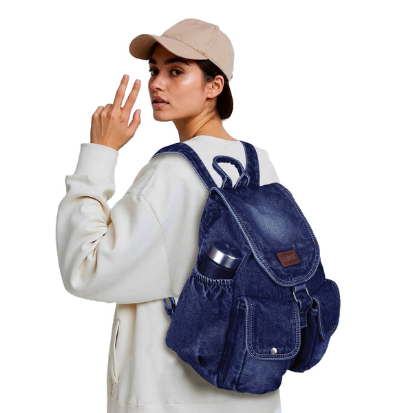 ZAINTO Denim Backpacks for men and women Stylish Outdoor Travel bag