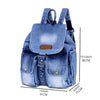 Stylish Denim Flap Backpack for Women & Men