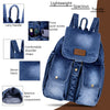 ZAINTO Denim Backpacks for men and women Stylish Outdoor Travel bag