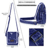 ZAINTO Stylish Denim Crossbody Sling Bag for Women & Girls – Casual Fringe Shoulder Bag with Adjustable Strap