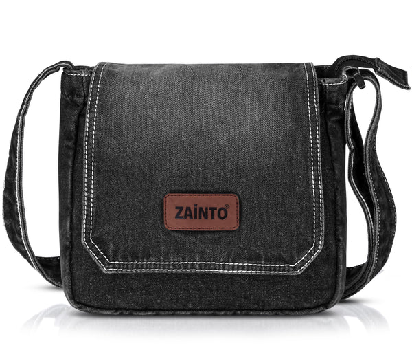 ZAINTO Eco-Friendly Denim Crossbody Bag – Casual bag for women and men Messenger Shoulder Bag for Everyday Use