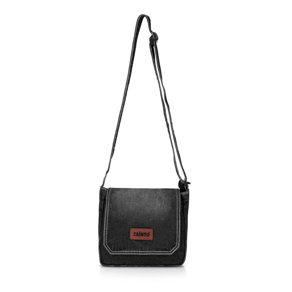 ZAINTO Eco-Friendly Denim Crossbody Bag – Casual bag for women and men Messenger Shoulder Bag for Everyday Use