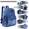 ZAINTO® Women's Denim Laptop Backpack | Eco-Friendly Office & Work Bag with Laptop Sleeve | Stylish Lightweight Professional Bag for Women | Travel, Business, School & Daily Use