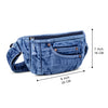 Denim Waist Bag, Cross Body Travel Pouch for Men, Women