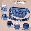 Denim Waist Bag, Cross Body Travel Pouch for Men, Women