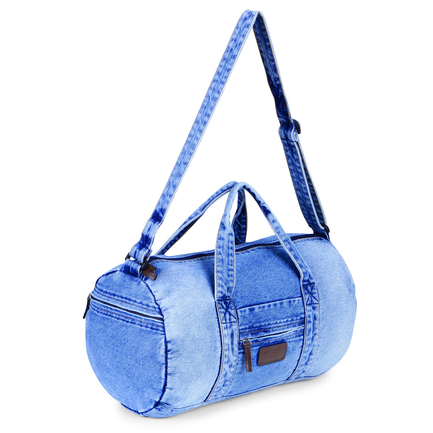 ZAINTO Denim Duffel Bag for Gym and travel