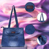 ZAINTO® Denim Tote Bag for Women with Zip | Eco-Friendly College & Office Shoulder Bag | Lightweight, Spacious & Stylish Daily Carryall | Durable Blue Jean Handbag for Girls & Ladies