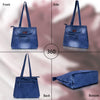 ZAINTO® Denim Tote Bag for Women with Zip | Eco-Friendly College & Office Shoulder Bag | Lightweight, Spacious & Stylish Daily Carryall | Durable Blue Jean Handbag for Girls & Ladies
