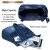 ZAINTO® Denim Tote Bag for Women with Zip | Stylish Shoulder Bag for College, Travel, Work | Spacious, Eco-Friendly, Lightweight Casual Jean Tote | Blue Durable Handbag for Girls & Ladies