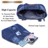 ZAINTO® Denim Tote Bag for Women with Zip | Eco-Friendly College & Office Shoulder Bag | Lightweight, Spacious & Stylish Daily Carryall | Durable Blue Jean Handbag for Girls & Ladies