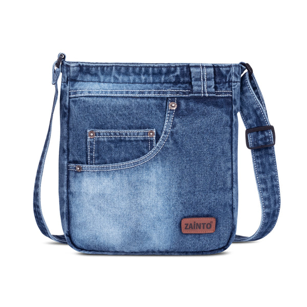ZAINTO Premium Denim Sling Bag for Women Jeans cross packet bag