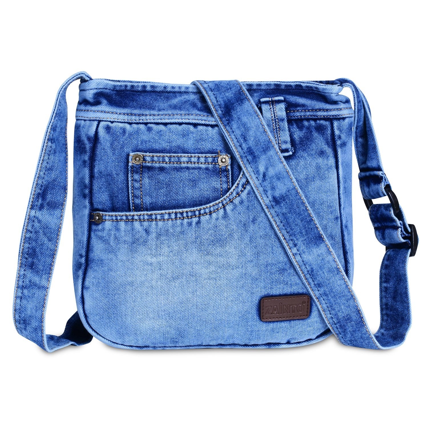 Premium Denim Sling Bag for Women and men Jeans pocket style - ZAINTO Bag