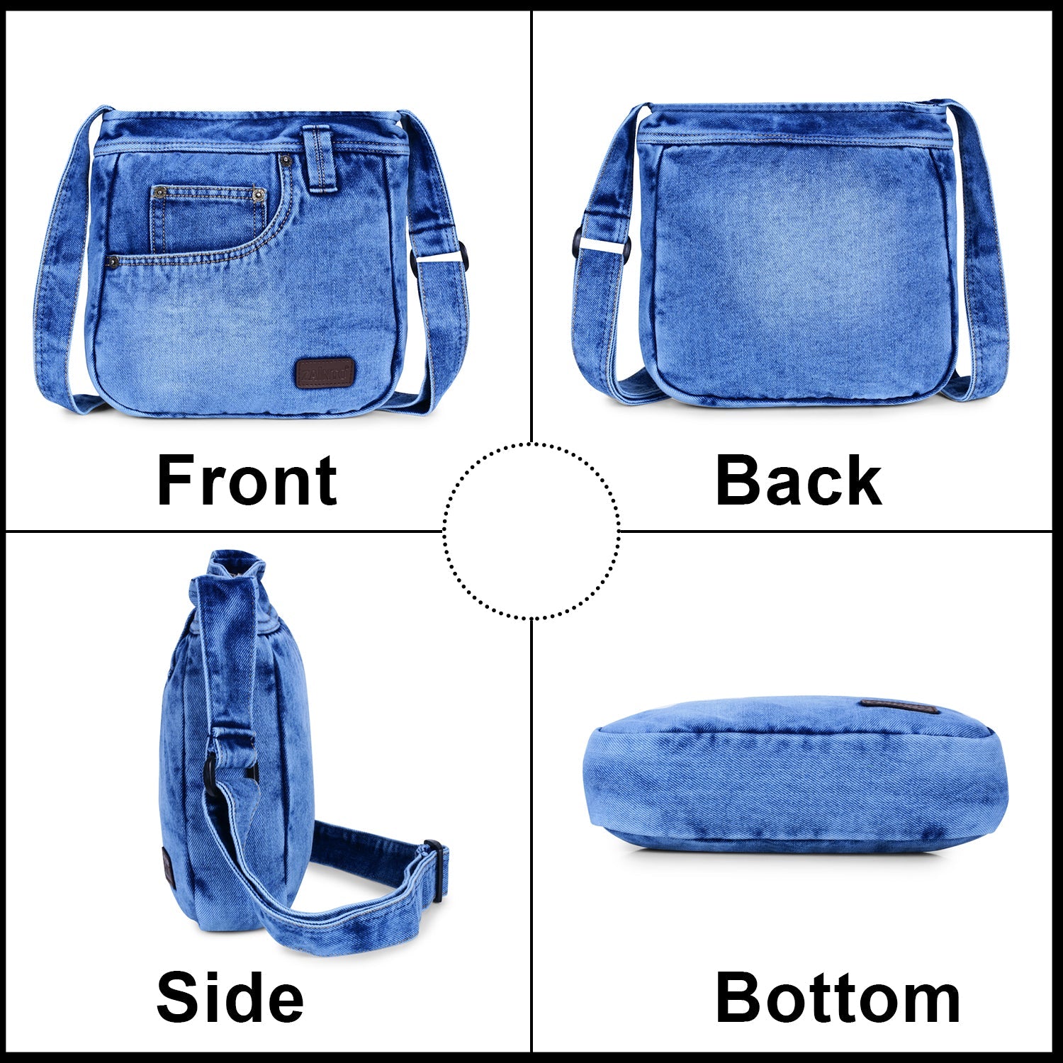 Premium Denim Sling Bag for Women and men Jeans pocket style - ZAINTO Bag