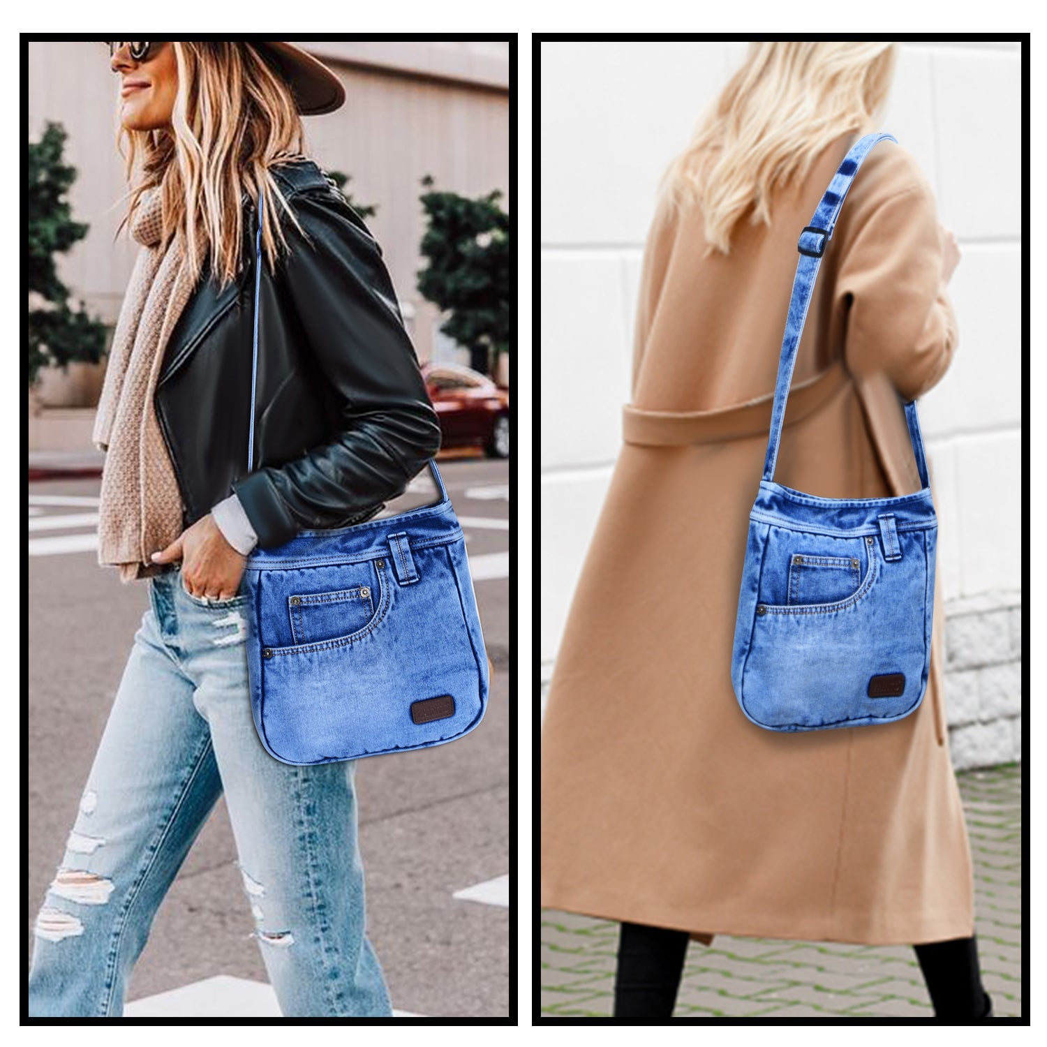 Premium Denim Sling Bag for Women and men Jeans pocket style - ZAINTO Bag