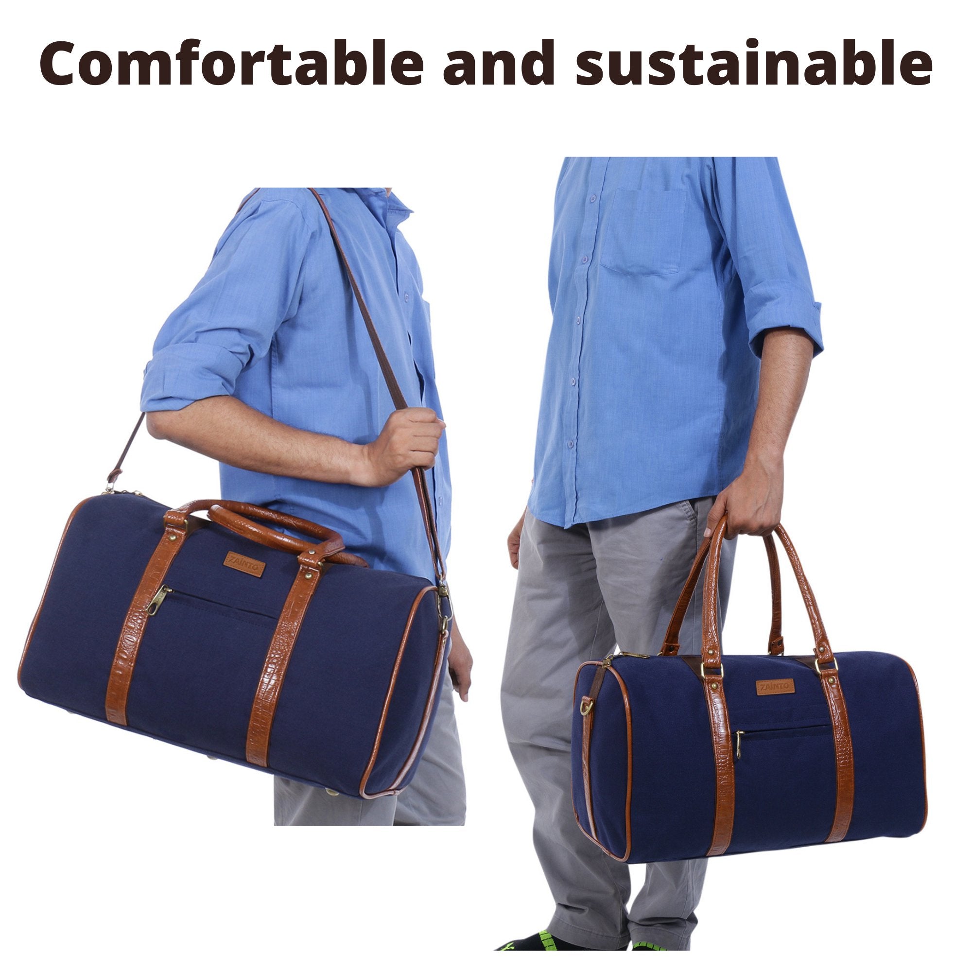 ZAINTO Canvas stylish weekender travel duffle bag - ZAINTO Bag