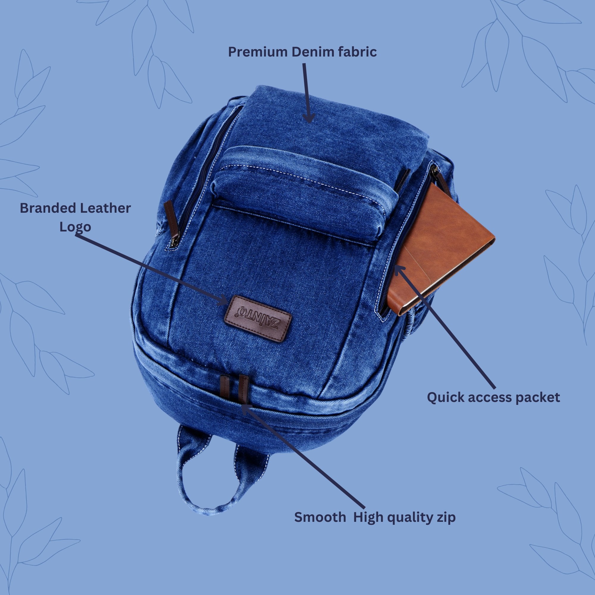 Jeans cloth college bags on sale