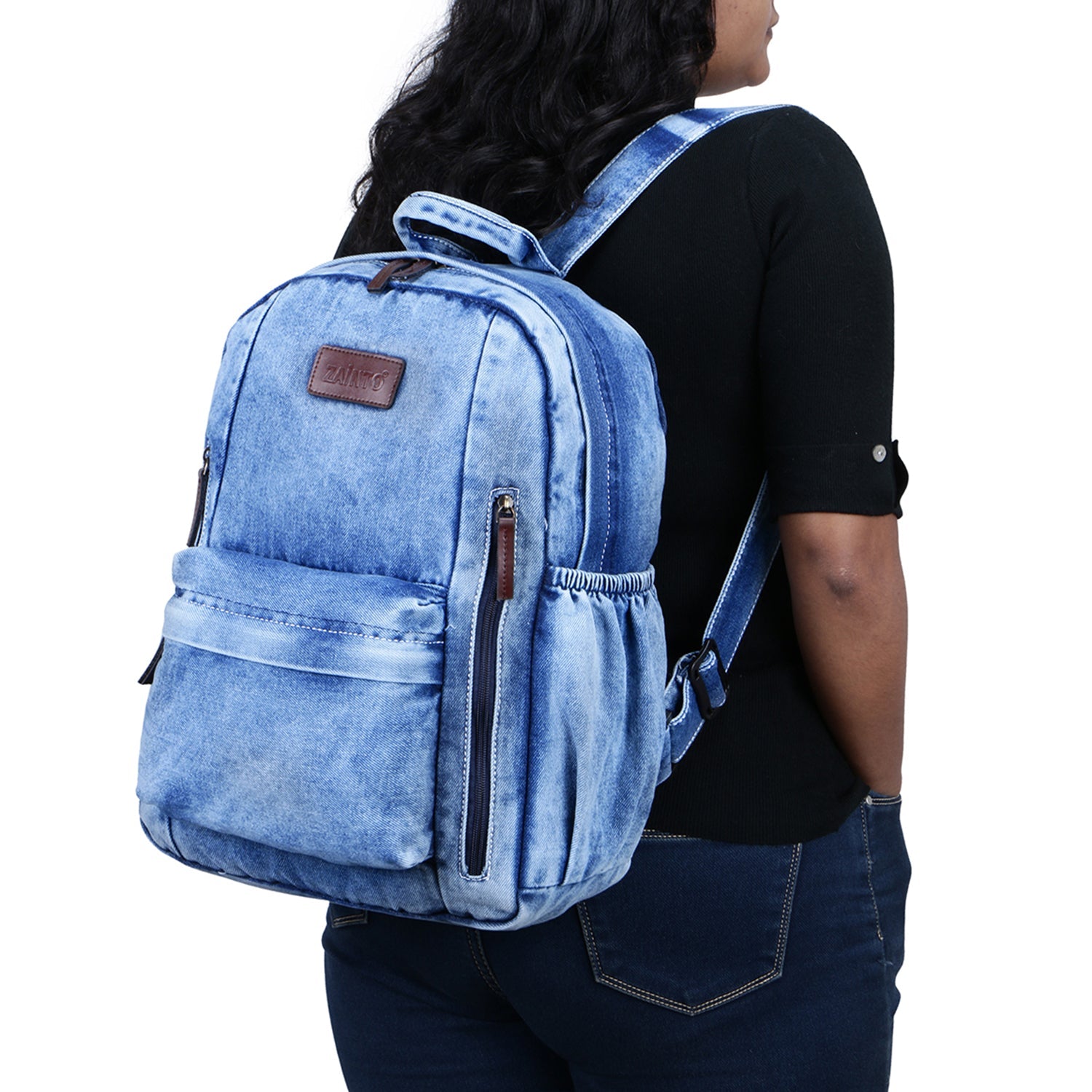 ZAINTO Denim Backpack for women Students college Bookbag - ZAINTO Bag