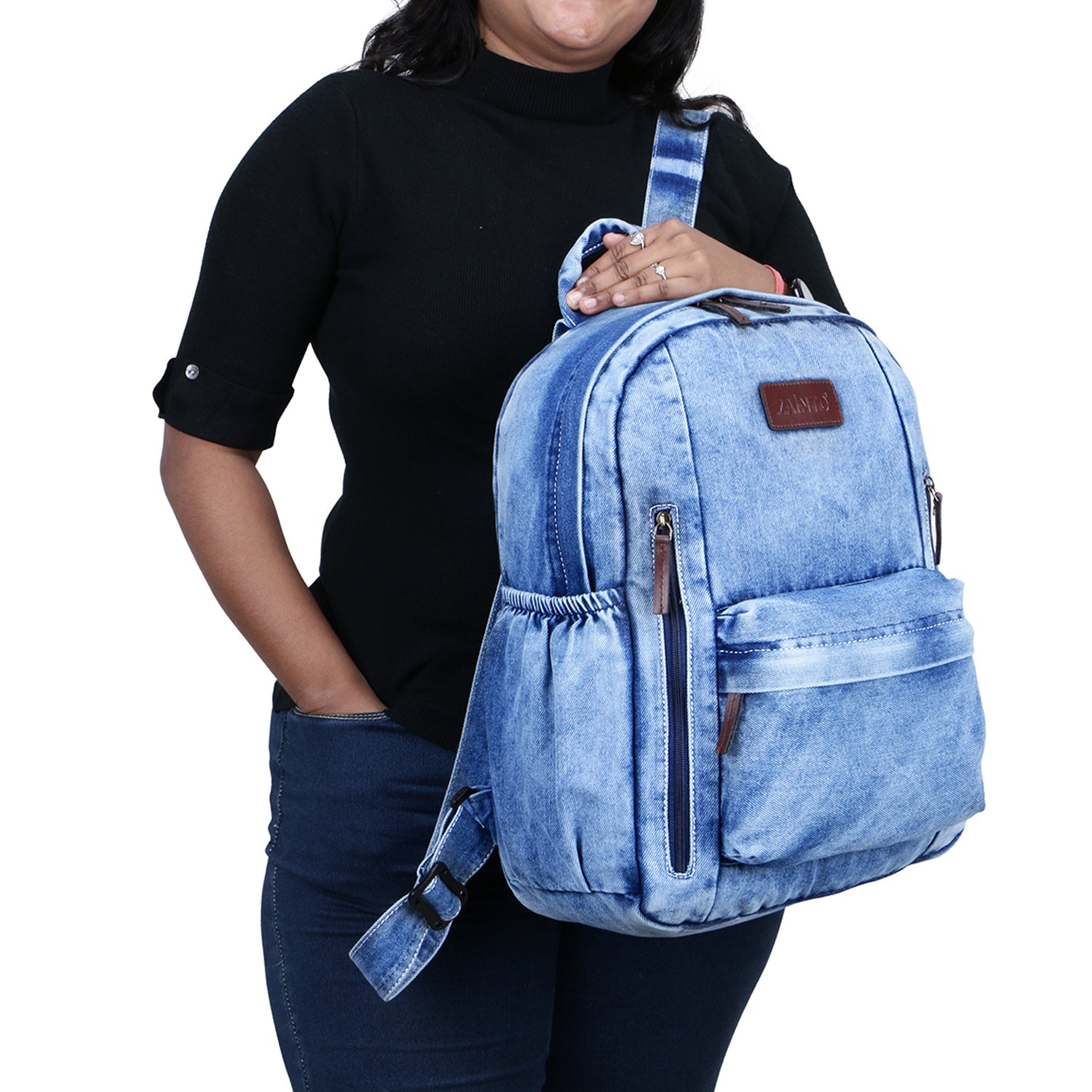 ZAINTO Denim Backpack for women Students college Bookbag - ZAINTO Bag