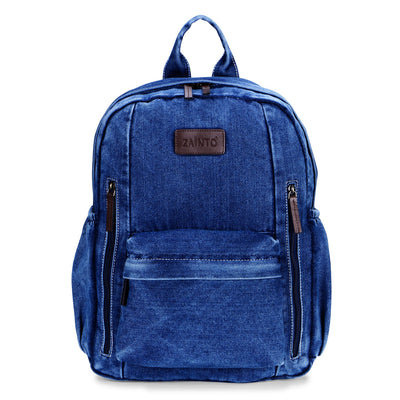 ZAINTO Denim Backpack for women Students college Bookbag